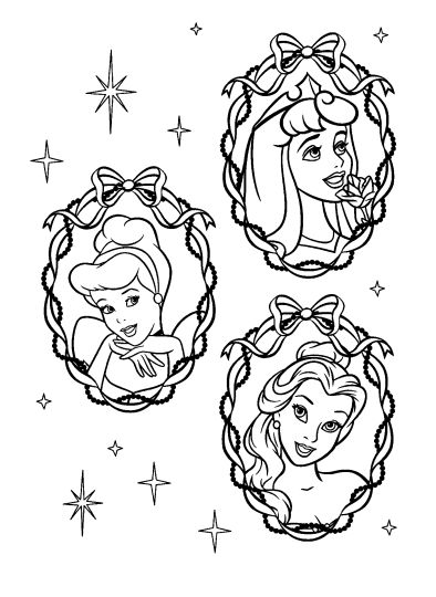Disney Princess Christmas Coloring Pages - Part 5